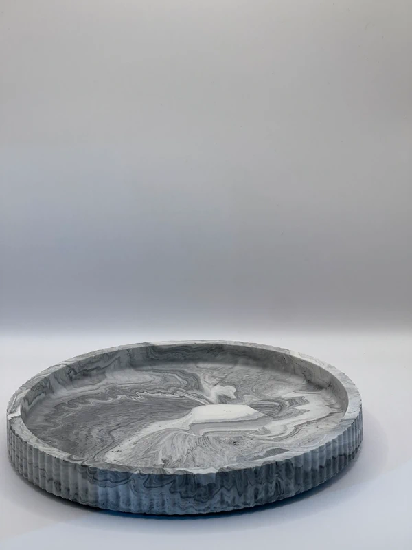 Handmade Round Jesmonite Tray